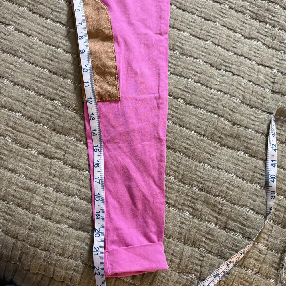 RALPH LAUREN Girls SZ‎ L (12-14) Pink Equestrian pull on Leggings. With Flaw